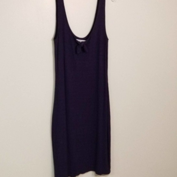 Cupcakes and Cashmere Blue Dalphia Keyhole Tie Neckline Sheath Dress Size Medium - Picture 3 of 6